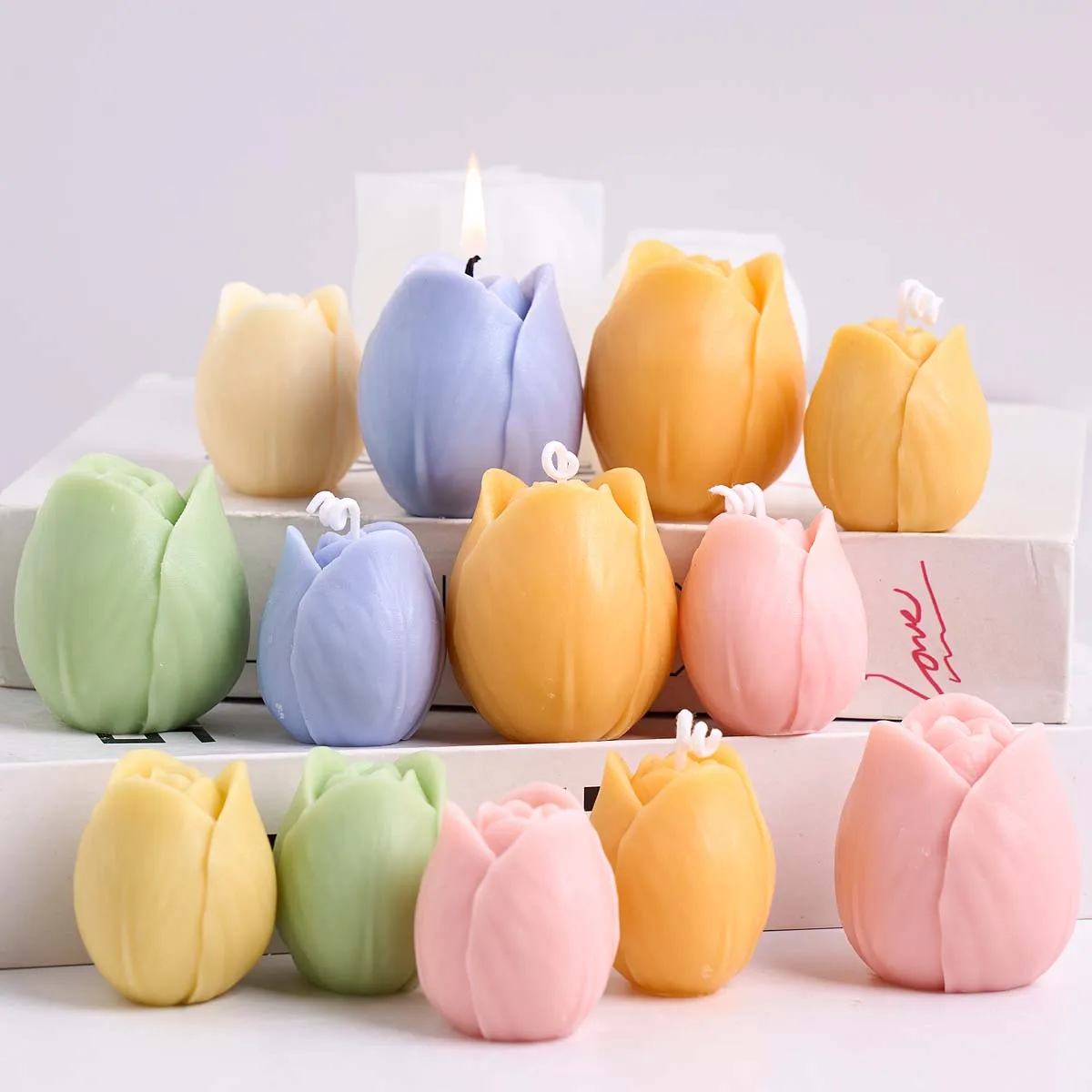 

Силиконовая форма для свечей 3D «Тюльпан», для изготовления ароматических свечей своими руками, креативный дизайн букета, подарочные формы для рукоделия, декор для дома