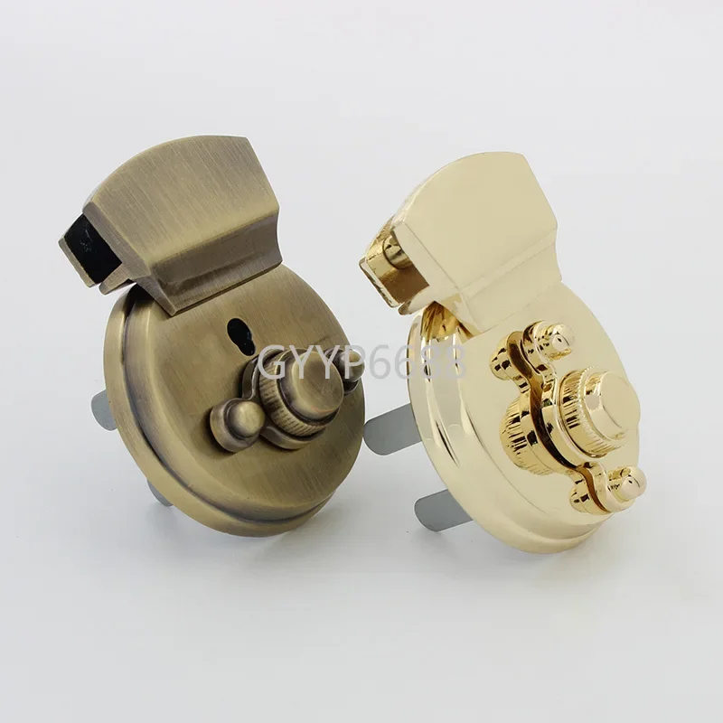 1-20sets 3 colors 38*48mm Wholesale Metal Trunk Locks ,alloy big push lock for DIY women handbags metal purse accessories