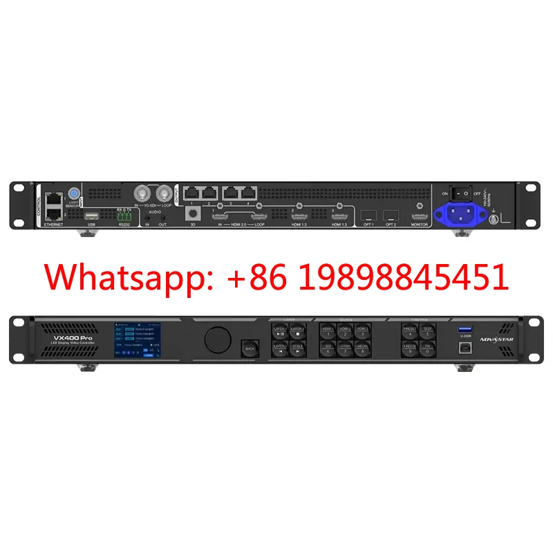 

Original NovaStar VX400 PRO All‑in‑One LED Video Processor HDMI2.0 4K60Hz RGB Full Color 2.6M Pixels for Advertising LED Screen
