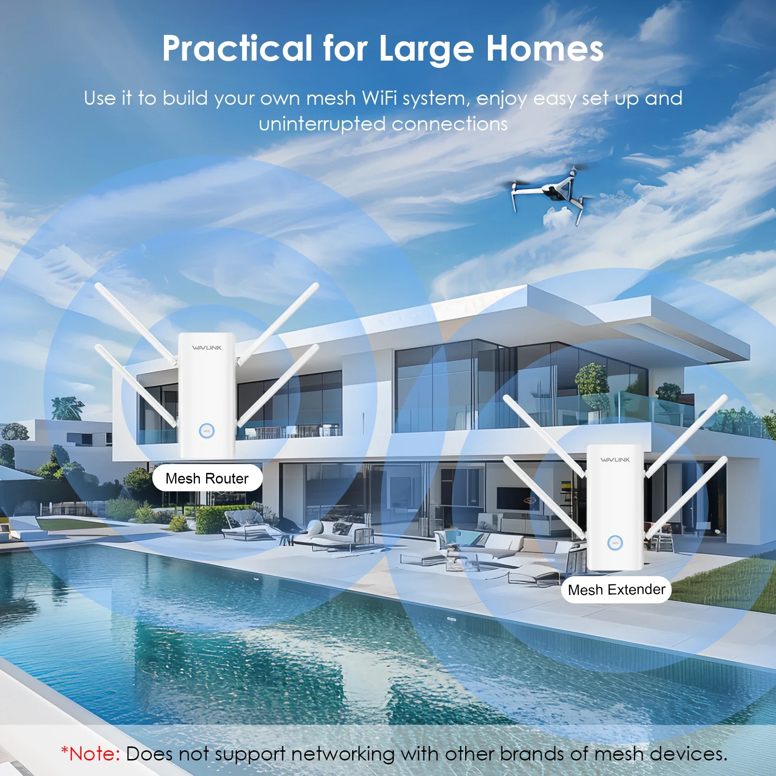 フルギガビットワイヤレス WiFi リピーター AX3000 デュアルバンド Wi-Fi 6 リピーター/AP/ルーター WiFi アンプ Wifi 信号ブースター WPS