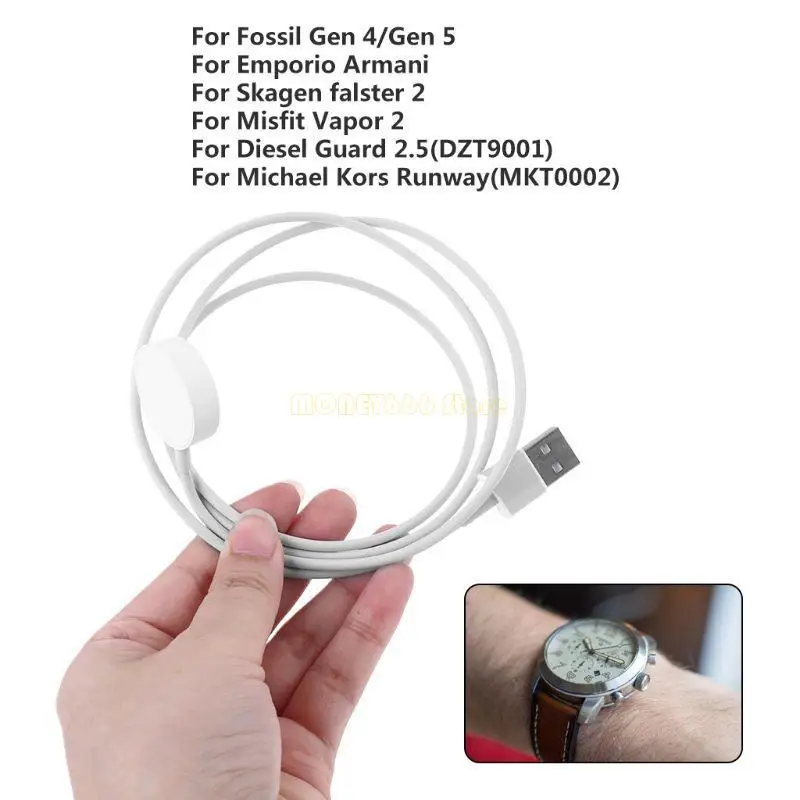 محول طاقة شاحن F62C لـ Gen 4 Explorist Watch Charging Cradle Cable Dock Mount Bracket Smartwatch حامل