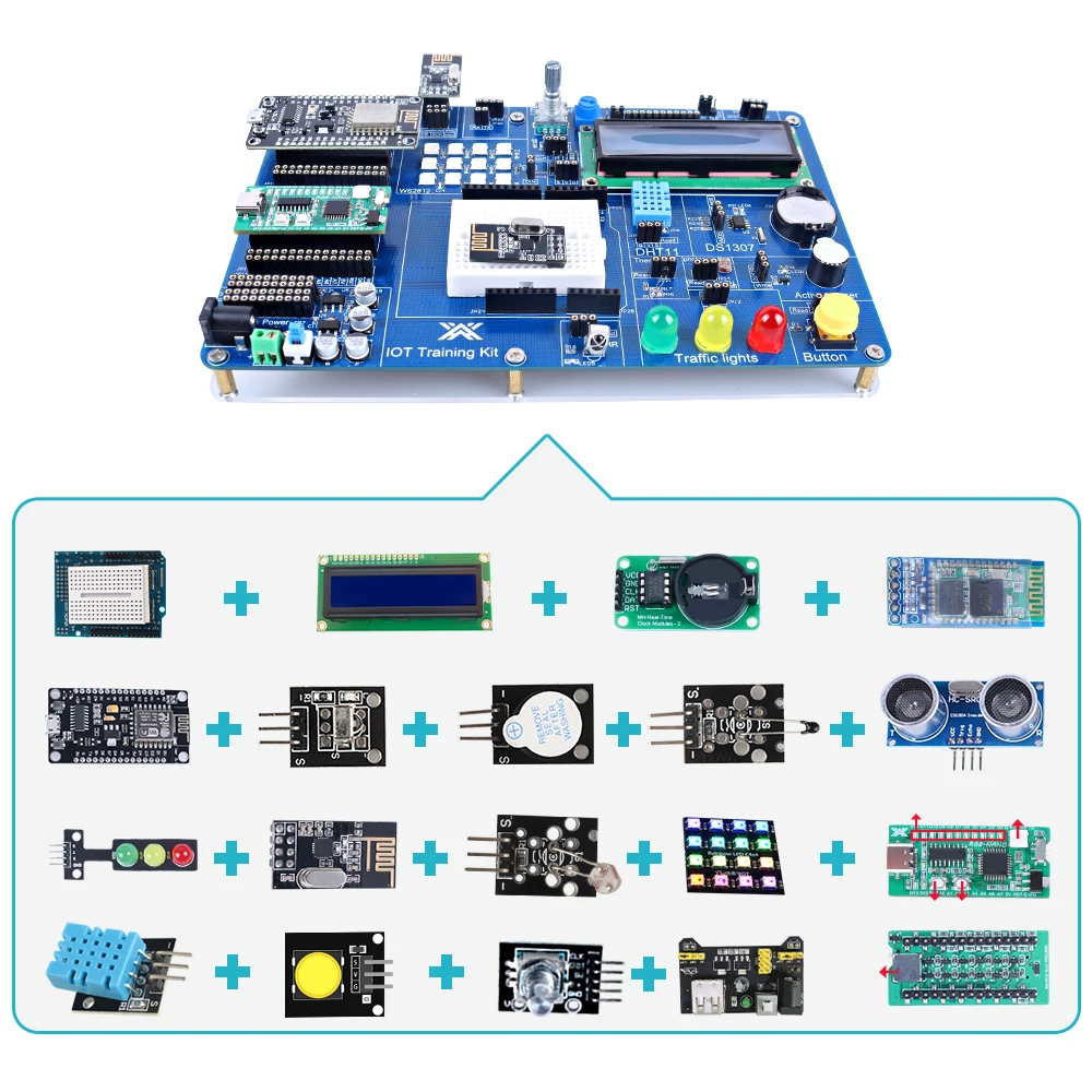 Tscinbuny Basic Iot Project Kit Breadboard for Arduino Programming DIY Multifunction Shield Kit for STEM Education with Code