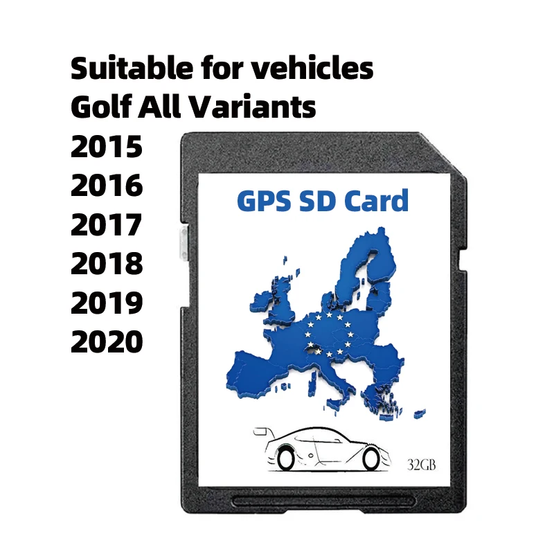 32GB Navi AS V20 SD Card For Golf All Variants Data Navigations system Update GPS Coverage Europe Car Netherlands Spain Poland