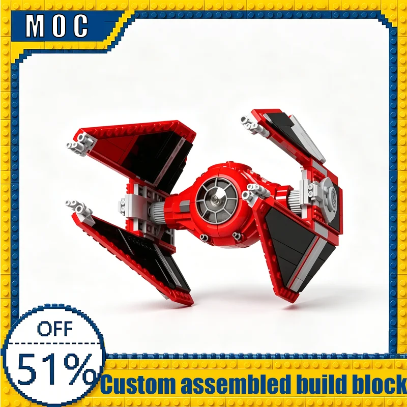 

NEW 430PCS Customize Guard TIE Interceptor Mk1 MOC Model Building Blocks Assembly Toy Educational Learning Birthday Gift Adult