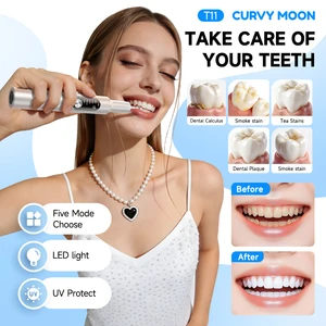 CURVY MOON T11 Electric Ultrasonic Scaler Tooth Cleaner Tooth Stains Remover Teeth Whitening Cleaning Washing Oral Care Tools