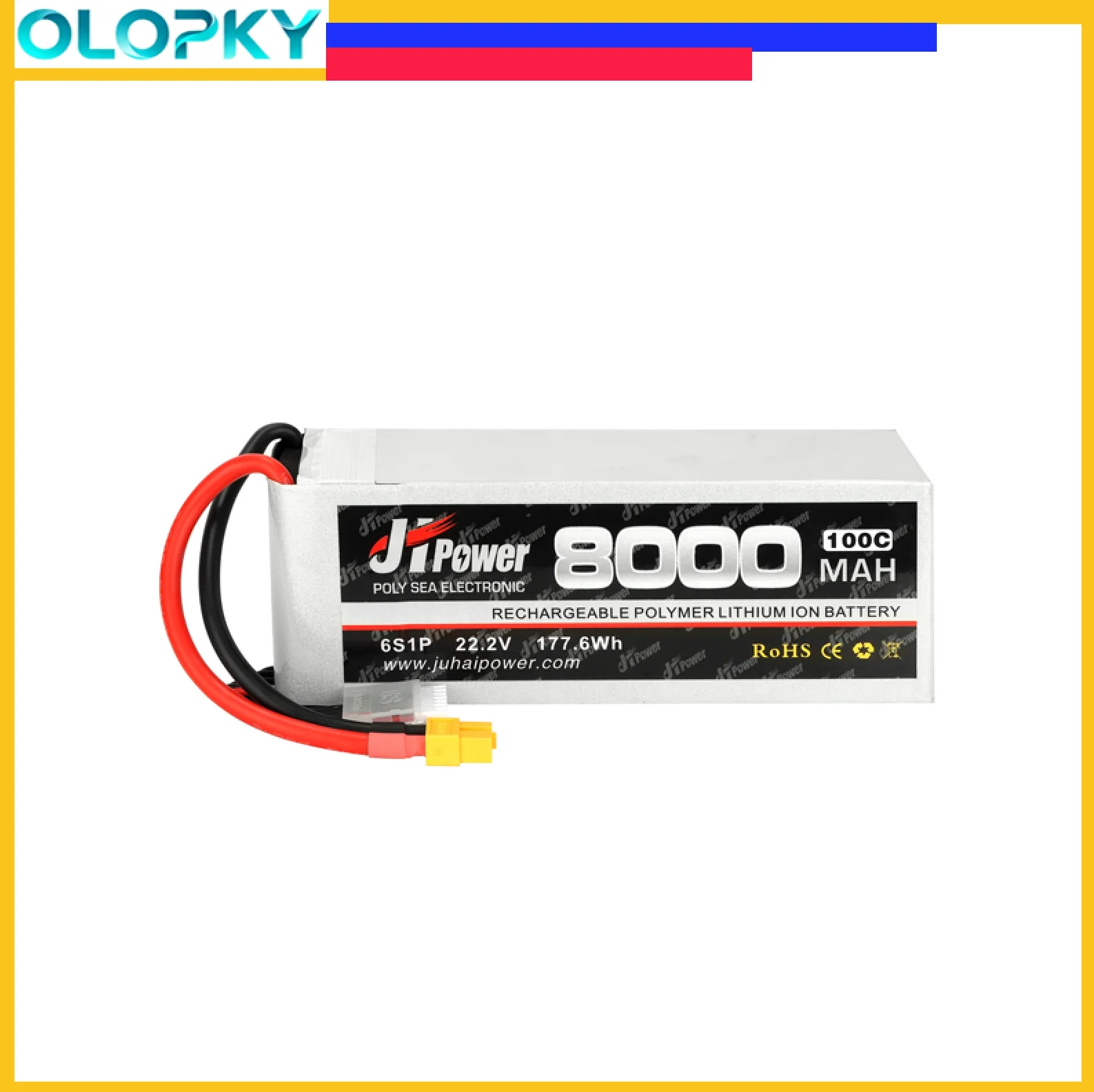 

Аккумулятор LiPo 6S 8Ач 10Ач 22.2В 25C в мягком корпусе с разъемом XT60 для радиоуправляемых машин, грузовиков, танков, самолетов, FPV дронов, гоночных моделей, хобби и DIY проектов
