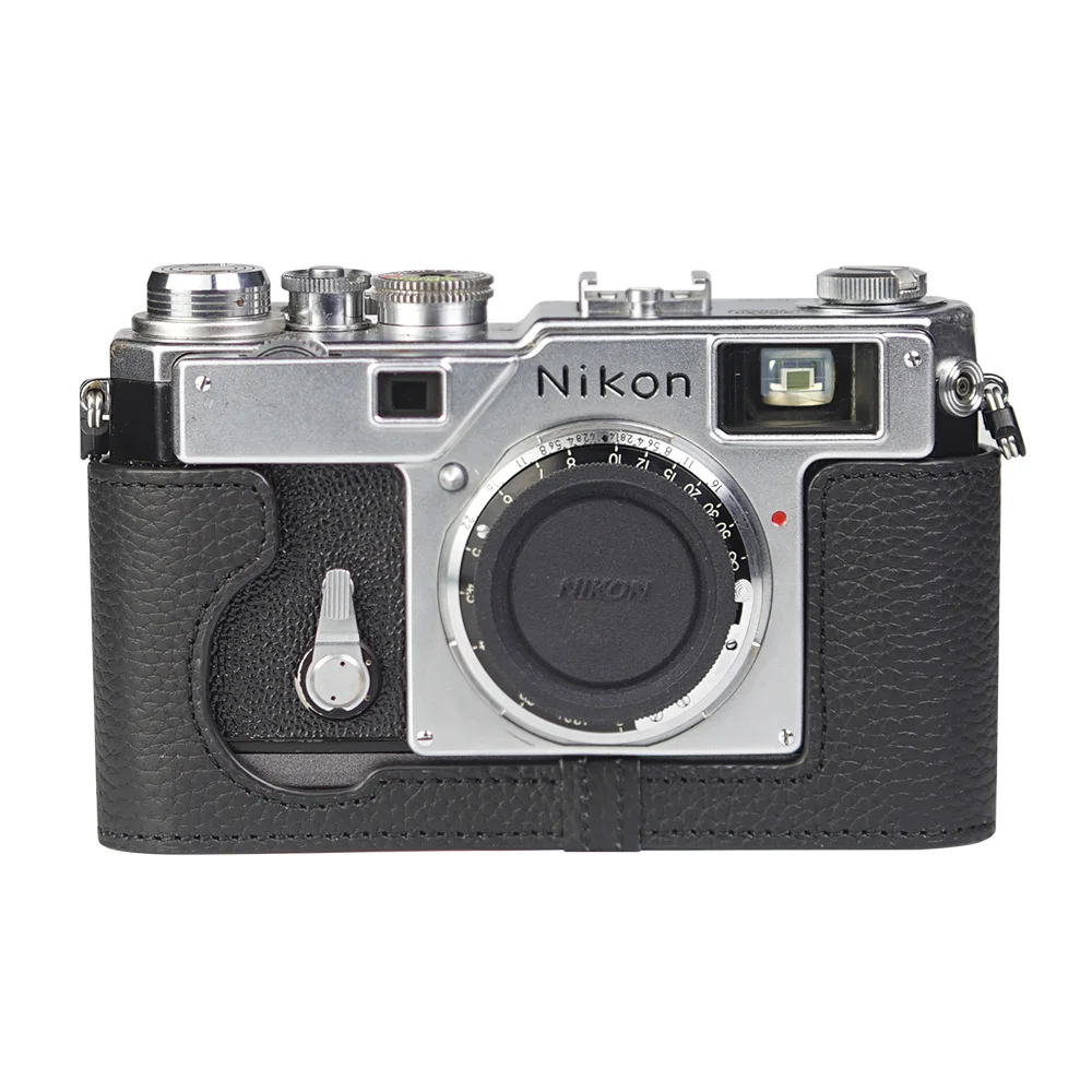 Untuk Nikon F S3 Casing Kulit Asli Setengah Casing F Setengah Tas F Tas Kamera Buatan Tangan Casing Pelindung Retro S3