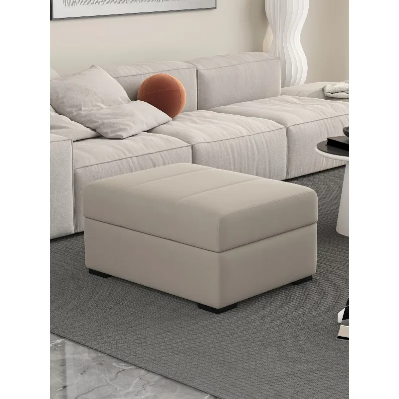 Living room sofa stool foot pedal single light luxury household storage stool can sit storage shoe changing stool rectangular fo