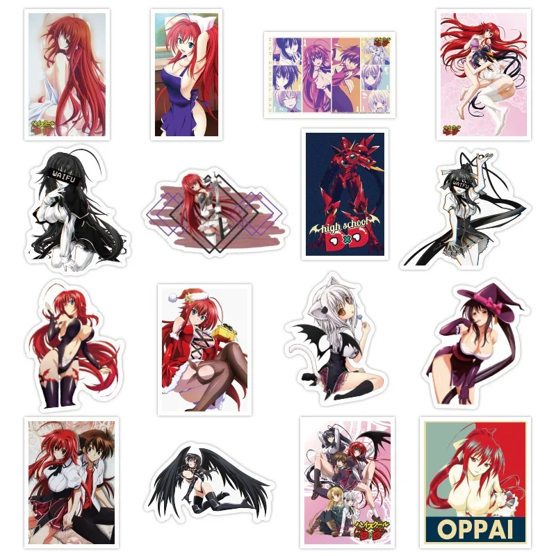 10/50PCS  High School DXD Anime Stickers Graffiti For Laptop Luggage Phone Skateboard Cup Hentai Sexy Girl Sticker Waifu Decal