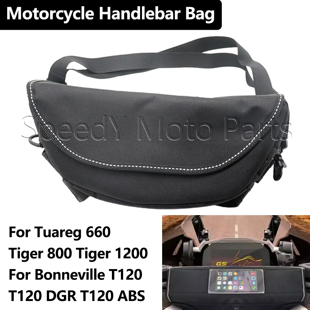 Motorcycles Riding Bags Front Hanging Storage Bag For Tuareg 660 Tiger 800 1200 Bonneville T120 DGR ABS Chrome Edition