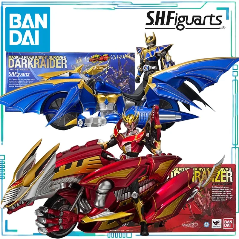 

Bandai Genuine S.H.Figuarts Series Kamen Rider Ryuuki Night Riding Survival Form and Crimson Dragon Enhanced Form Movable Model