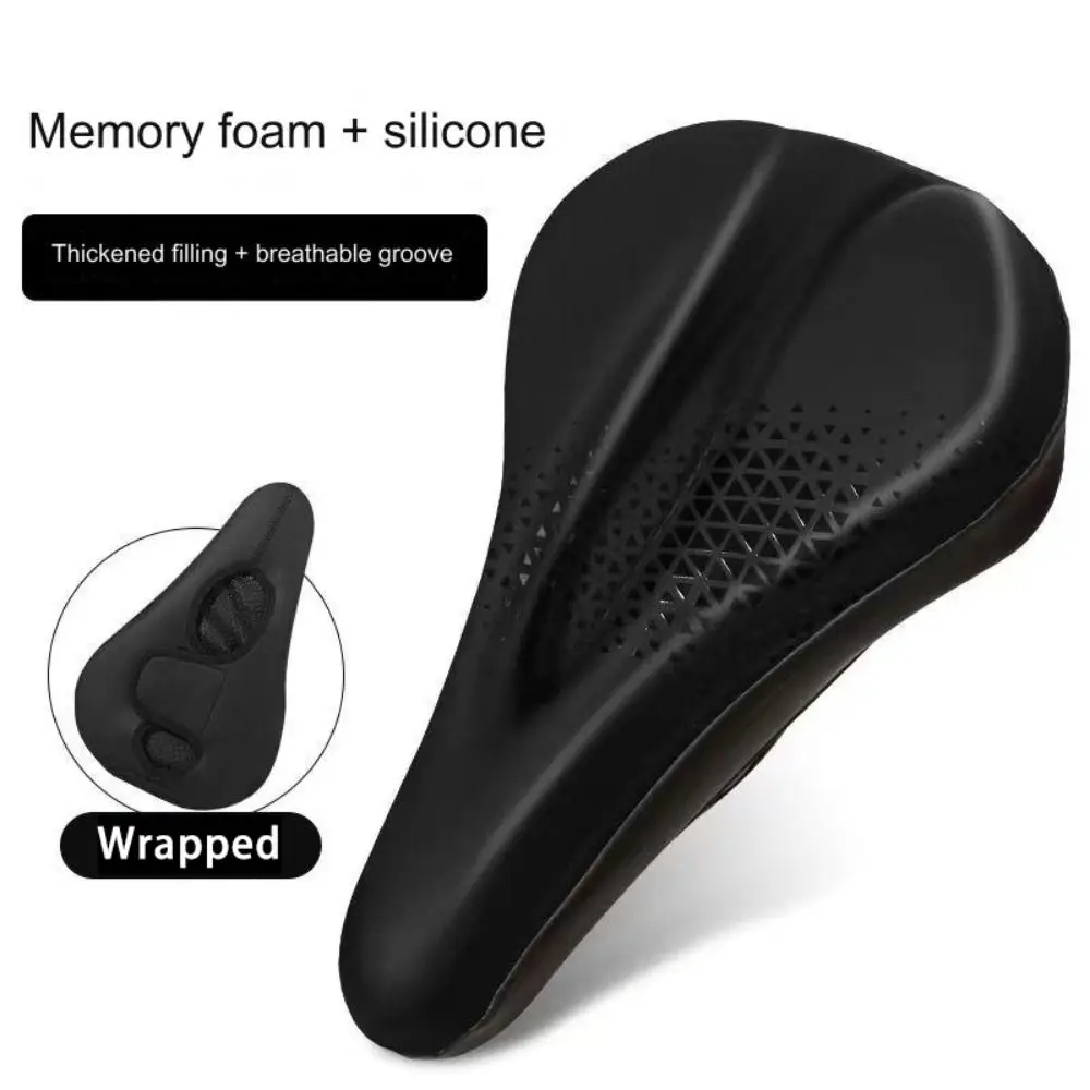 Thick Mountain Bike 3D Saddle Cover Breathable Super Soft Sponge Gel Bike Seat Shock Absorption Waterproof Bicycle Accessories