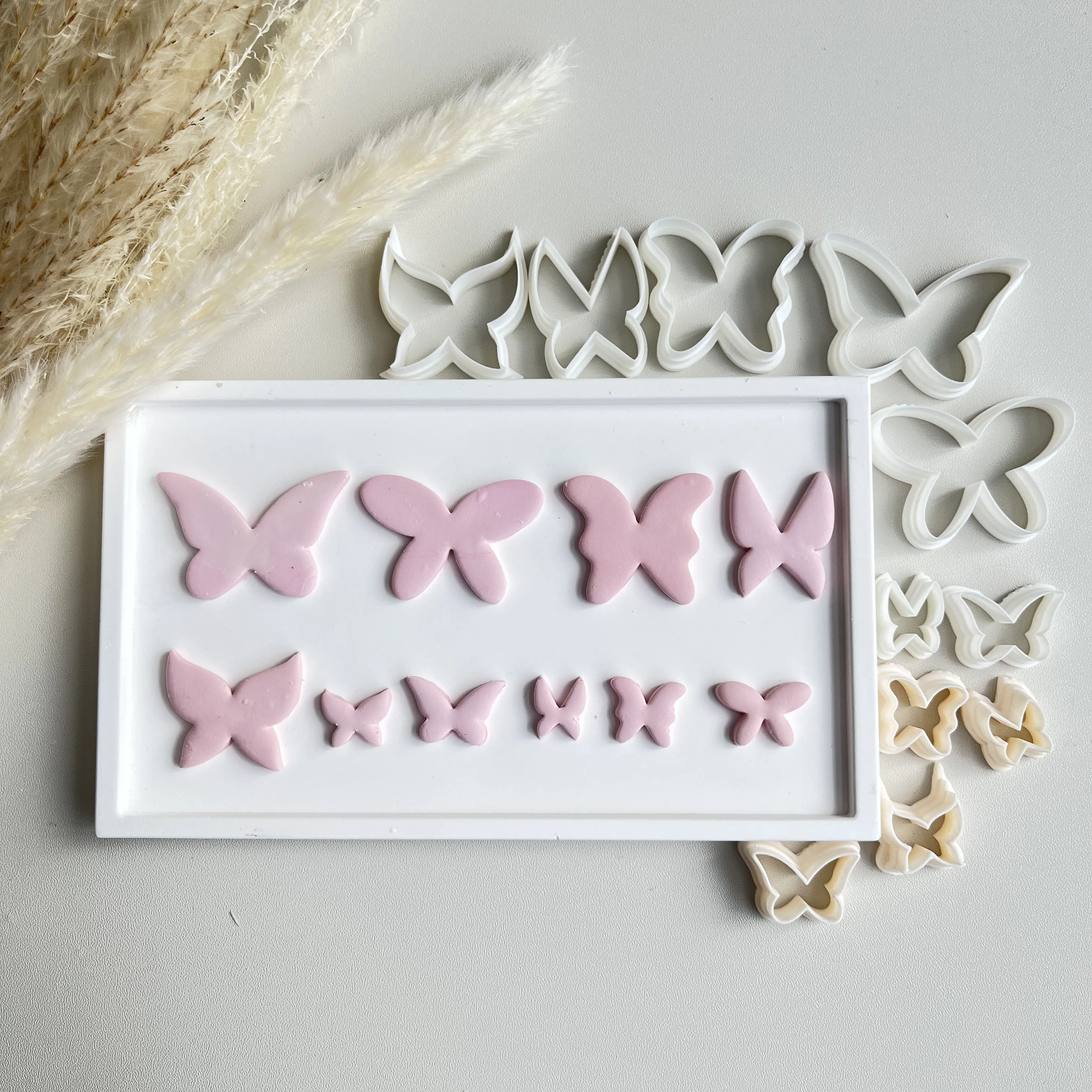 Different Sizes Butterfly Shape Polymer Clay Molds For DIY High Precision Earrings Jewellery Handmade Clay Tools