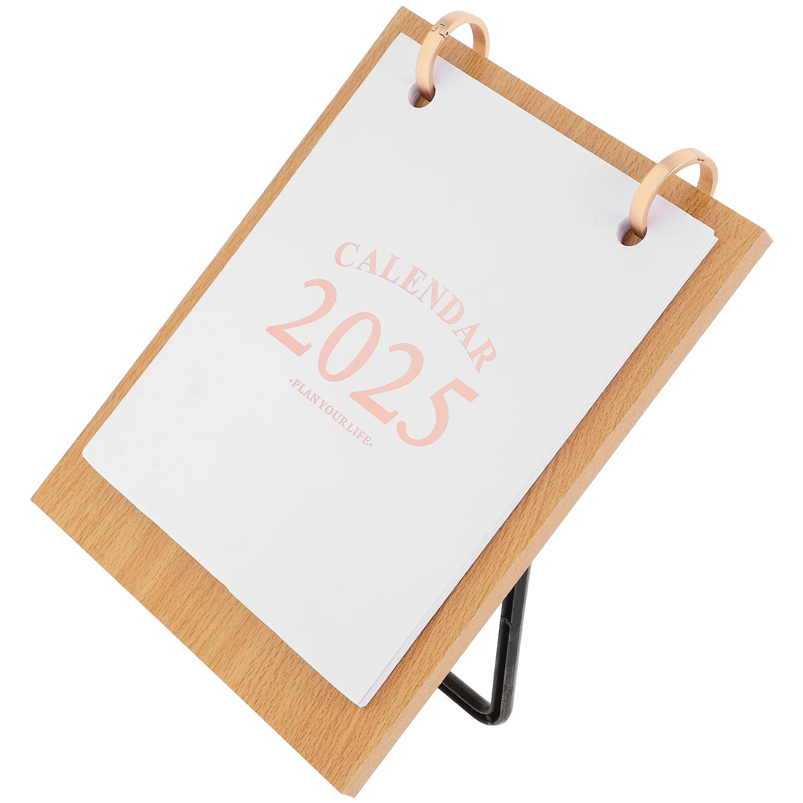 Table Calendar with Wooden Frame Flipped Calendar Tabletop Calendar for Decor 2024-2025 Table Calendar Desktop Calendar Monthly