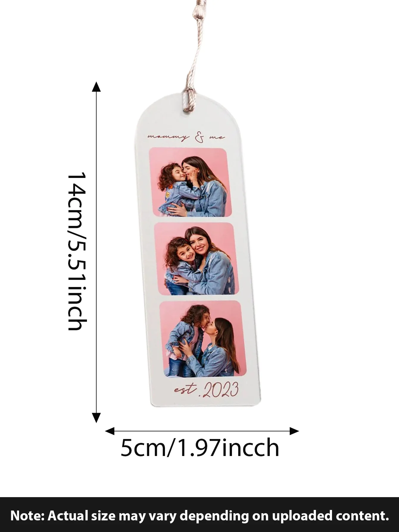 1PC Custom Bookmark - Personalized PMMA Memorial Bookmark, Transparent with Custom Image & Text, Delightful Laser Engraved Gift image 6