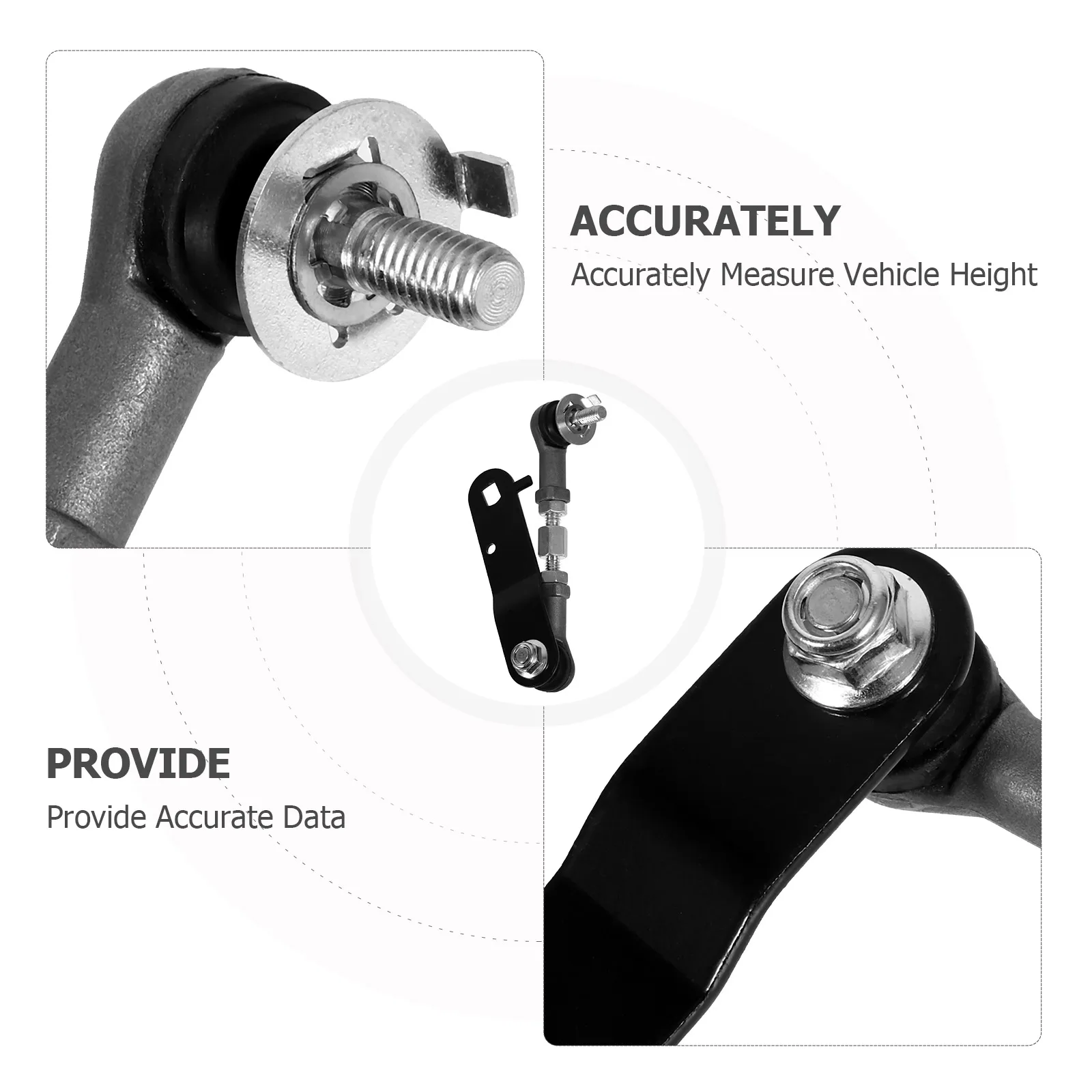 

Connecting Rod Automotive Iron Rear Suspension Height Level Control Clip Silver Replacement Lifting Support Accessories