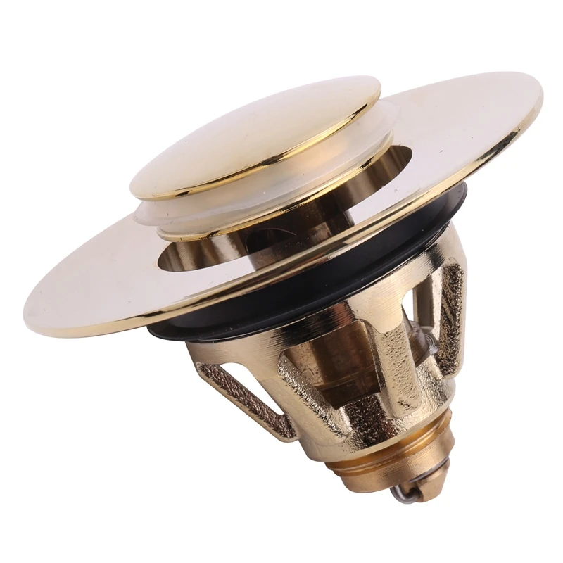 Drain Fitting Washbasin, Universal -Up Valve Plug, Sink, Brass Anti-Clogging Strainer, Sink Plug, Sink Drain