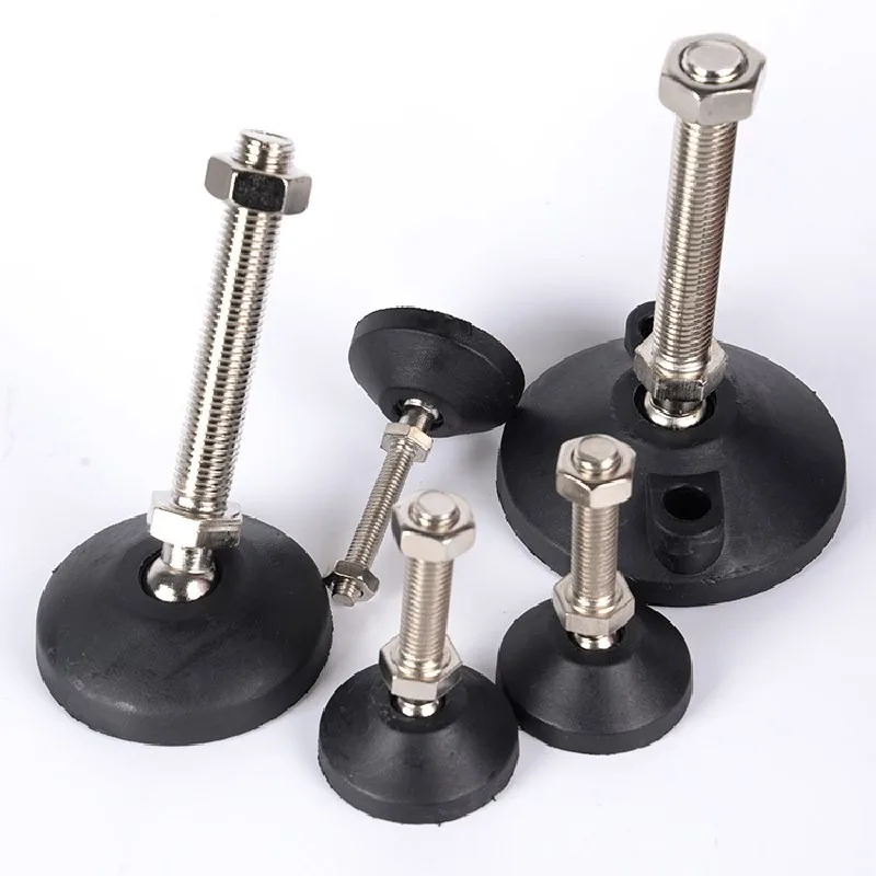 304 Stainless Steel Furniture Support Leg Non-Skid Pad Universal M6/M8/M10/M12/M16 Adjustable Furniture Feet Pad Protector Wheel