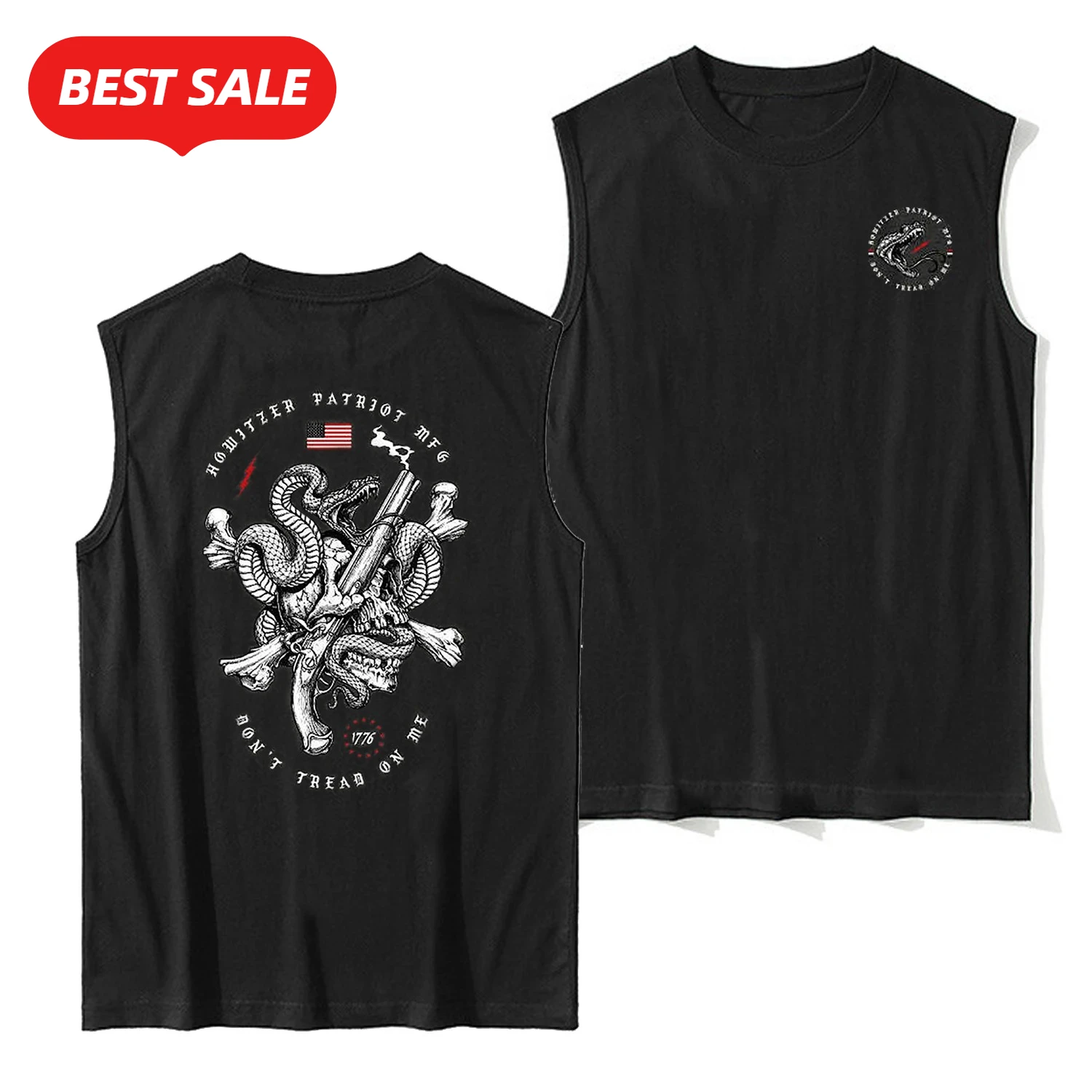 

Не наступайте на меня | Snake Firelock Skull Майка из 100% хлопка с круглым вырезом Летние повседневные мужские майки Футболка без рукавов Уличная одежда