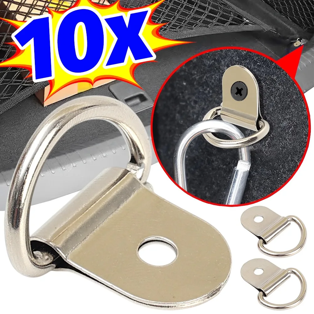 

Car D-Ring Hooks Heavy Duty Cargo Fixed Anchor Rust-Resistant Rope Securing Towing Pull Ring for Auto Truck RVs Boat Accessories