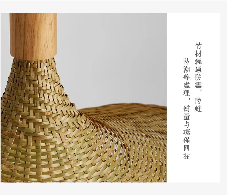 Modern Creative Straw Hat Chandelier Chinese Style Handmade Woven Bamboo Lamp Bamboo Chandelier Tea Room Rattan Hand-woven Lamps