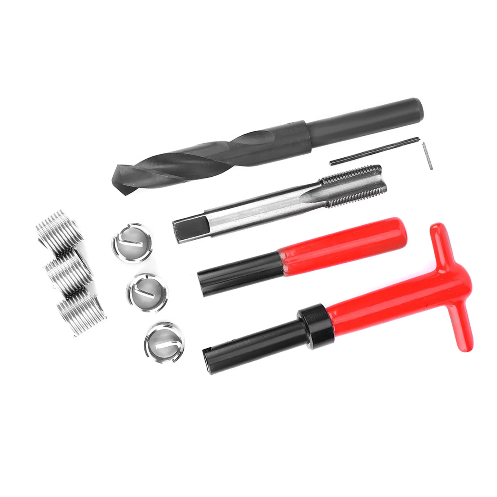 11 pçs kit de reparo de rosca de aço inoxidável torcido chave de broca ferramenta de inserção de torneira m16x1.5 ferramenta de remoção de inserção de rosca