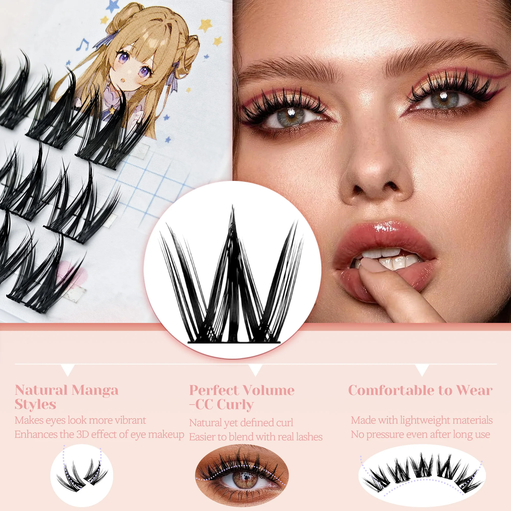 ขนตาสไตล์อนิเมะ 30 ช่อ (9 มม.) - Eyelash Extension Anime Style บทวิจารณ์และราคา