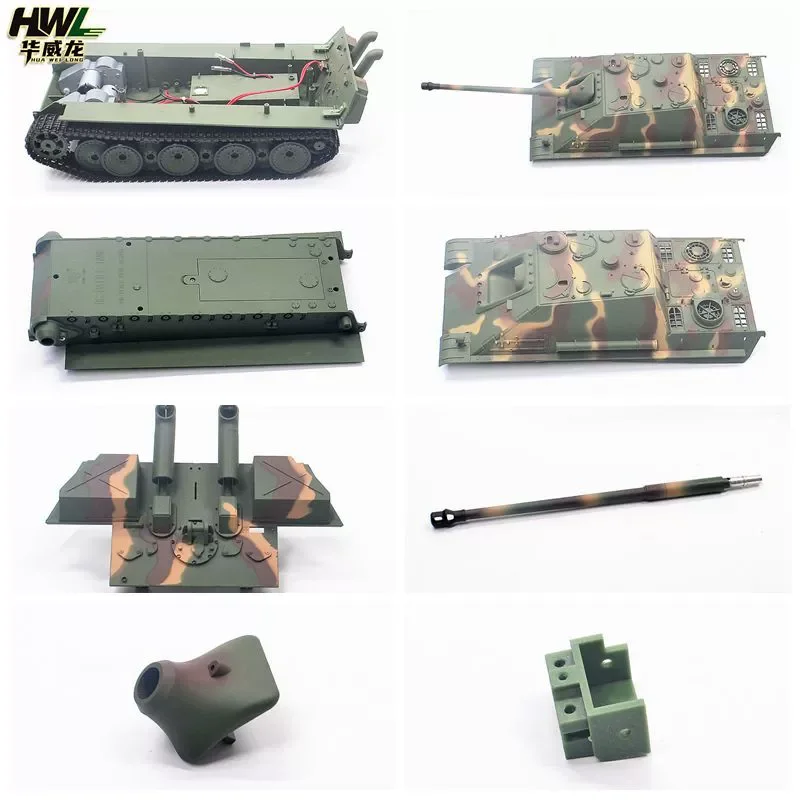 Henglong Tank Black Panther G Cheetah 3879/3869 Accessoires Plastic Track Hoofdwielaandrijving Geïnduceerd Wiel Chassis Montage