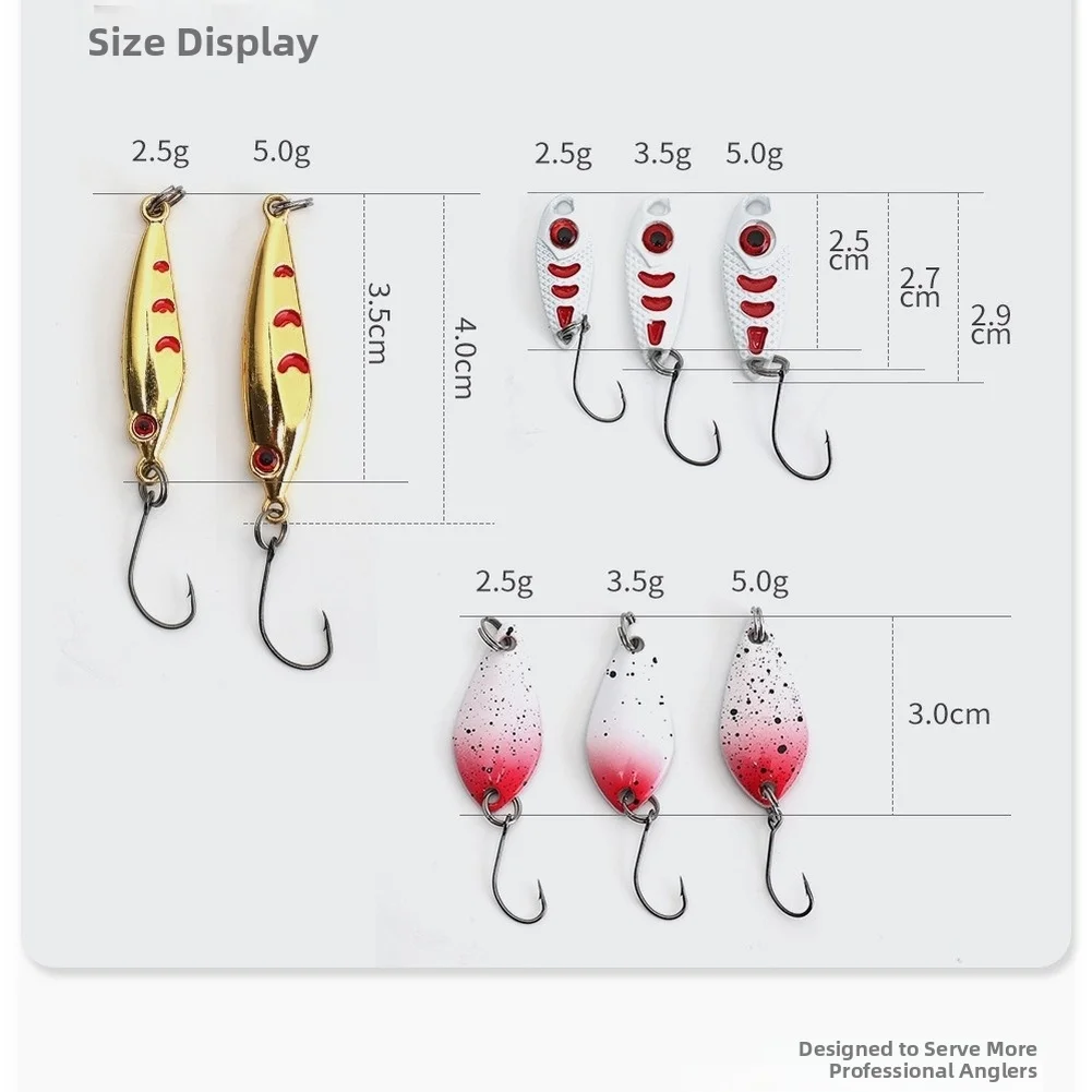 

43 шт., набор рыболовных приманок с колючими крючками для речной рыбалки, разноцветные металлические приманки, различные варианты веса и размеров