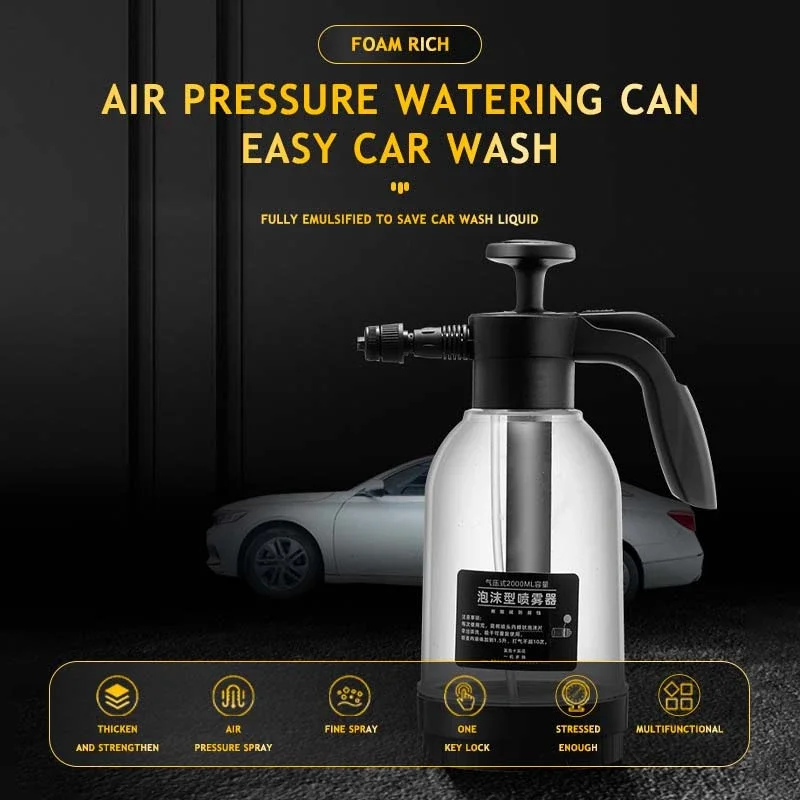 Car Wash Foam Spray Foam Sprayer Bottle Spray Gun Manual Air Pressure Water Jet Car Shampoo Snow Foam Air Pressure Spray Bottle 