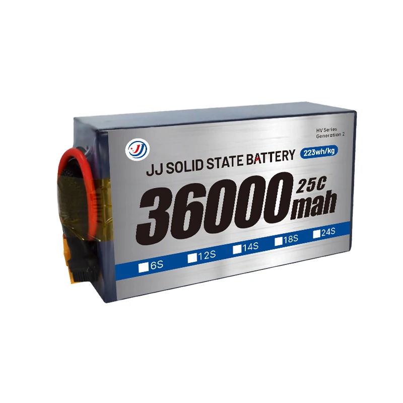 JJ High-Performance 36000mah 24S HV Solid State Agriculture   New Energy Power Rechargeable Lithium Ion Battery Pack