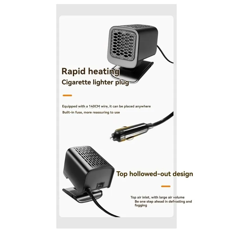 M49K-Foldable 12V Portable For Car Heater 120W Defroster Defogger High Power For Winter For Car