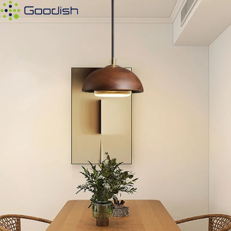 

Retro Nordic LED Pendant Lights Modern Wood Hanging Lamps for Kitchen Table Dining Room Bar Cafe Hall Home Decoration Chandelier