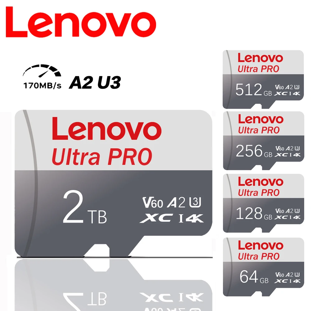 Lenovo 2TB Memory Card 128GB Class 10 V60 TF Card 1TB Mini SD Card 512GB A2 U3 Micro TF SD 128GB High Speed TF Card For Switch