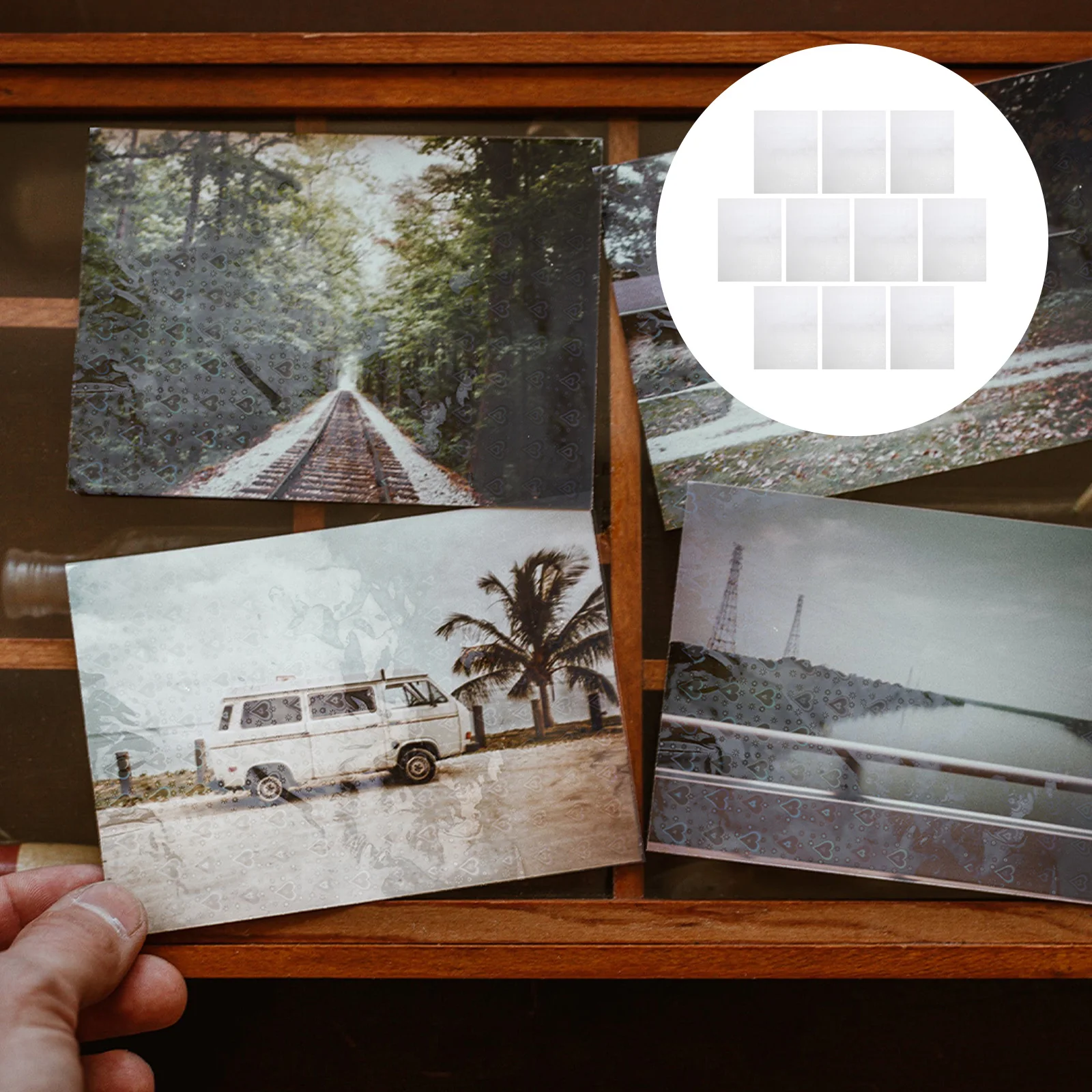 

10 Sheets Laser Protective Laminating Film Photo Protection Cover Transparent Waterproof Laminating Films Cold Seal