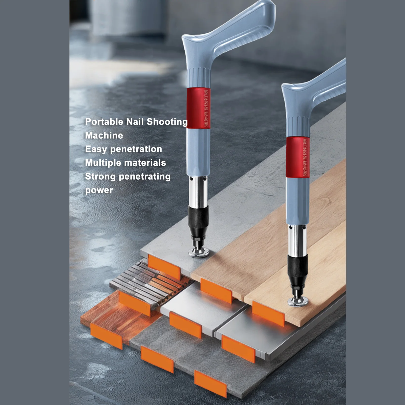 Tragbare Nagelschießmaschine, 0,3 Zoll Munddurchmesser, effiziente, kompakte Nagelschießmaschine, Befestigungswerkzeug, manuell für Zuhause