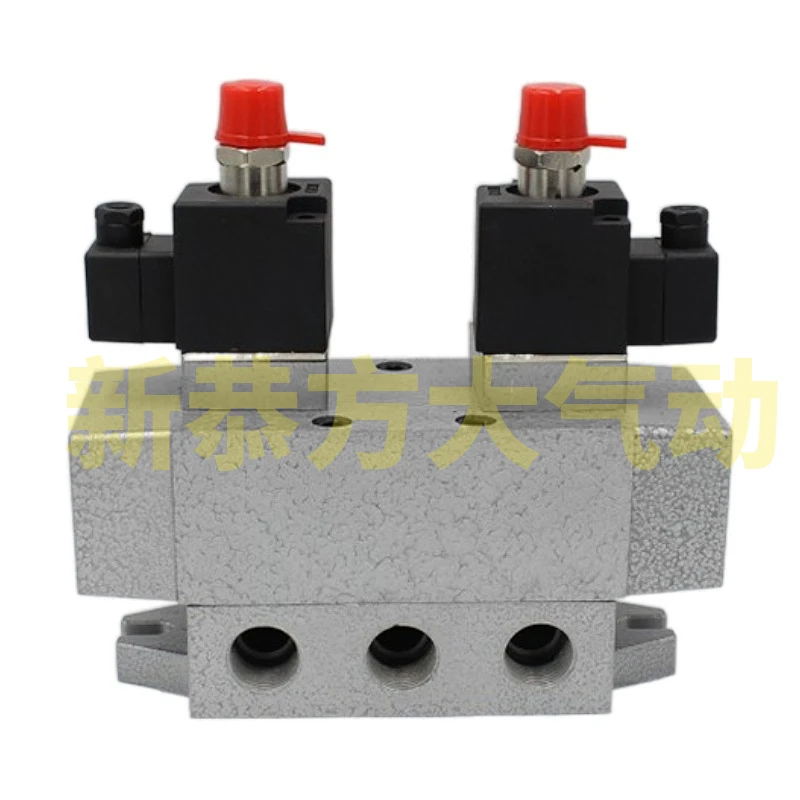 Large Flow Solenoid Valve K35D2-8 10 15 20 25 32 40 Three Position Five Way Pneumatic Stop Directional Valve