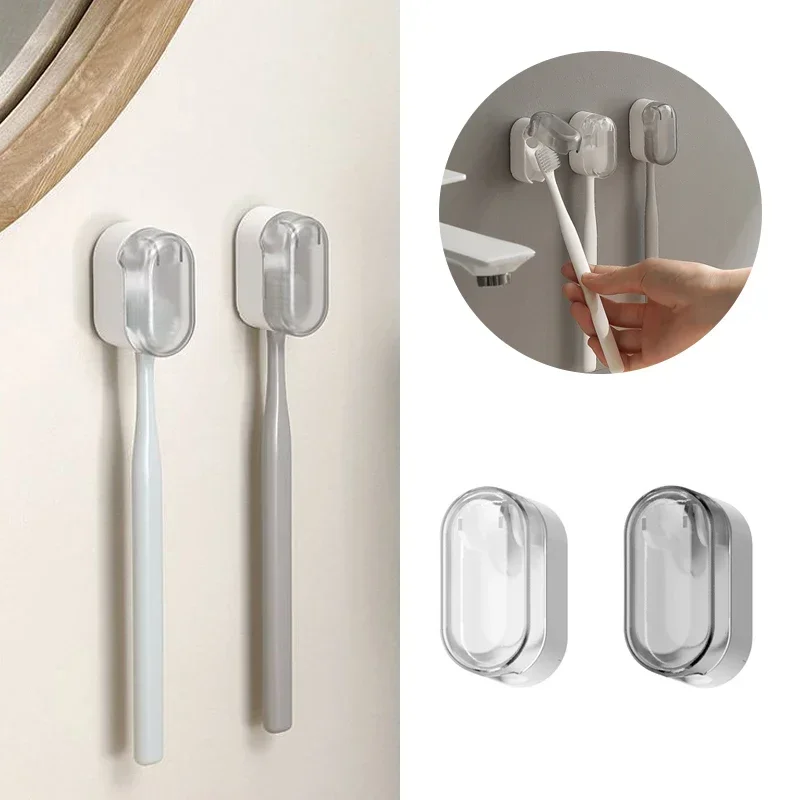 

New Toothbrush Holder Dust-free Innovative Essential For Home Dustproof Toothbrush Holder Stylish Design Feature Wall-mounted