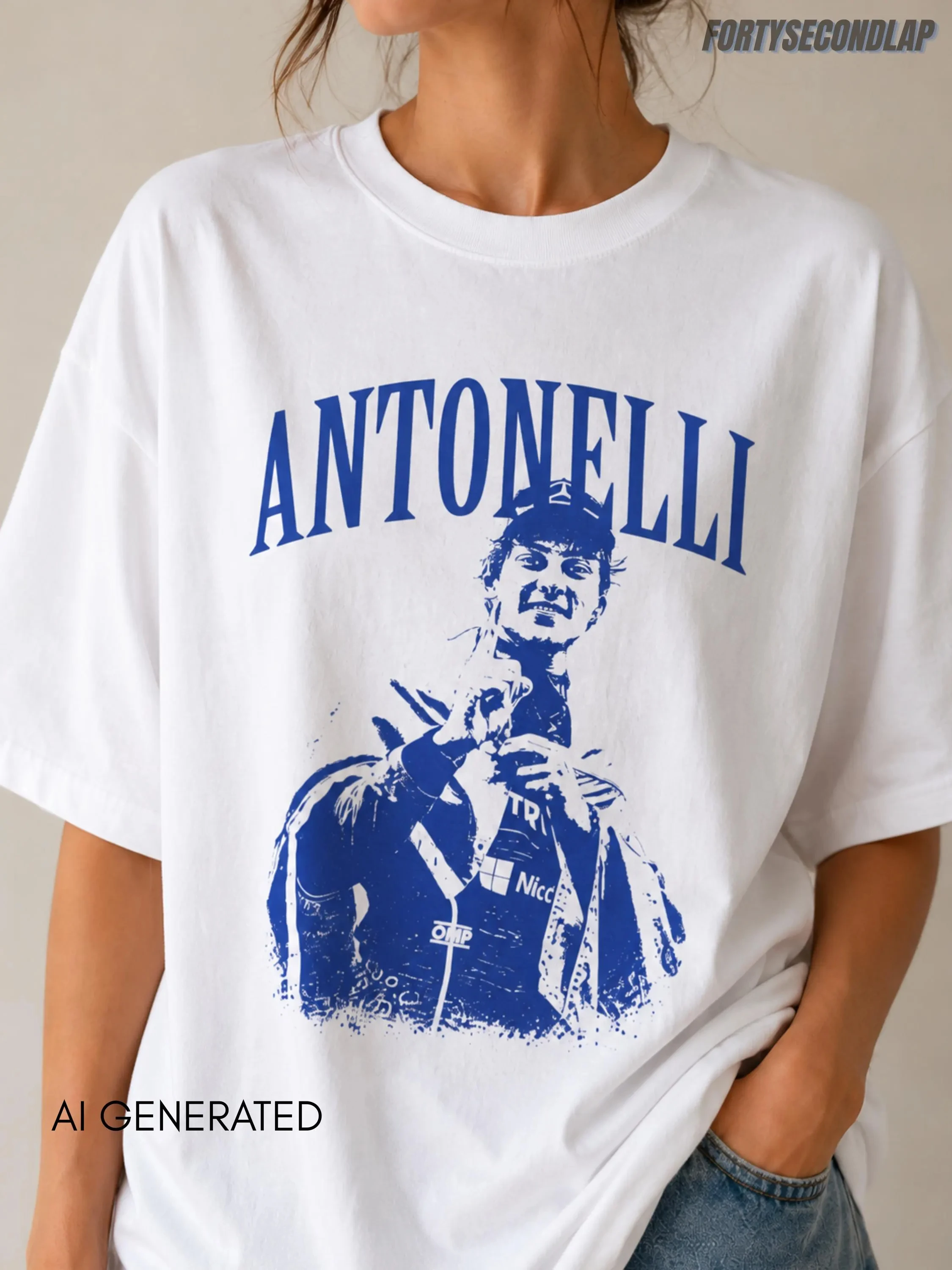 2026 Kimi Antonelli F1 Retro Pure Cotton T-shirt: Racing Driver Vintage Style Fan Gift Champion Surrounding Comfortable Quality