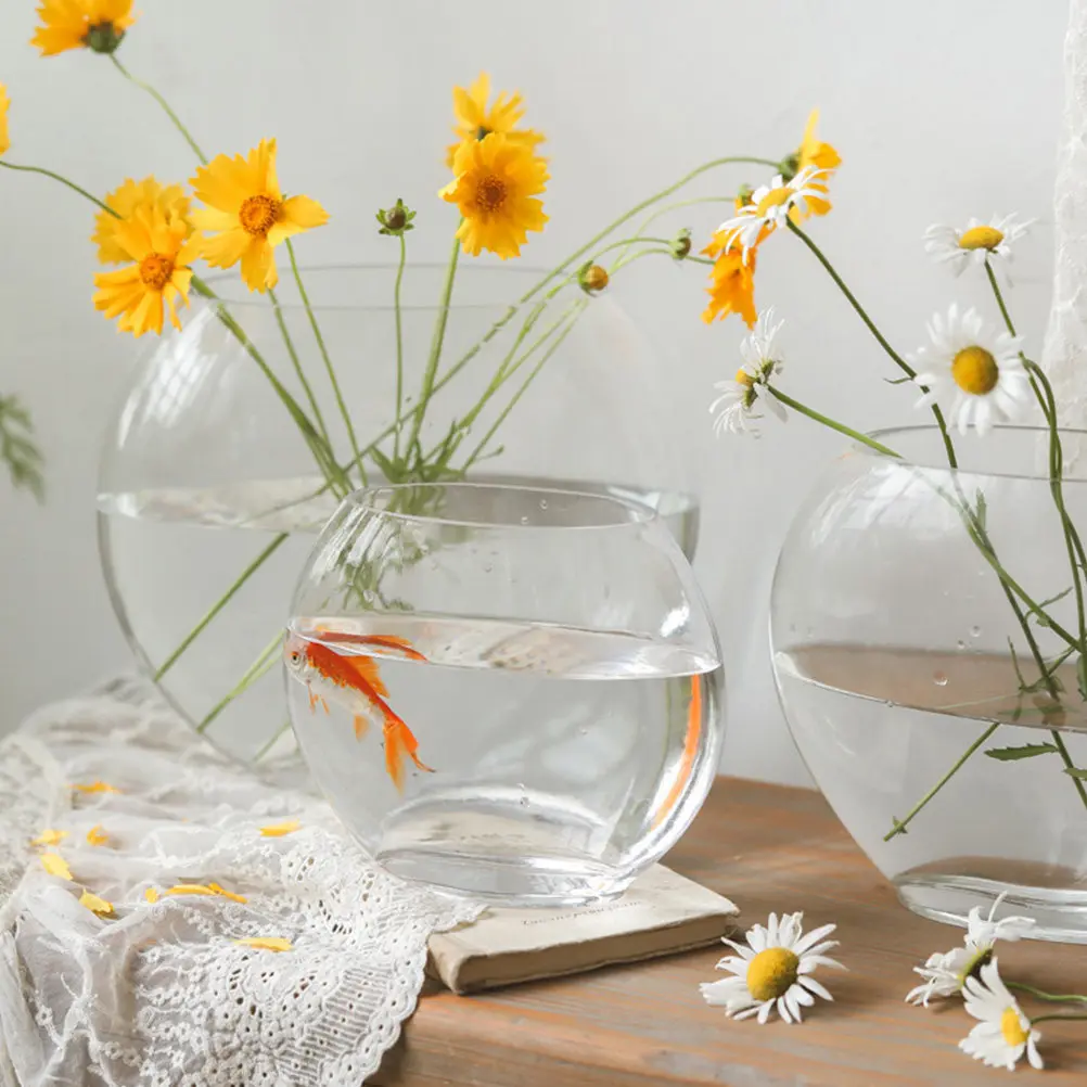 

Прозрачный аквариум из стекла Crystal Transparent Glass: прочный, многофункциональный, для дома, настольный, декоративный, для золотых рыбок, аксессуары для аквариумов