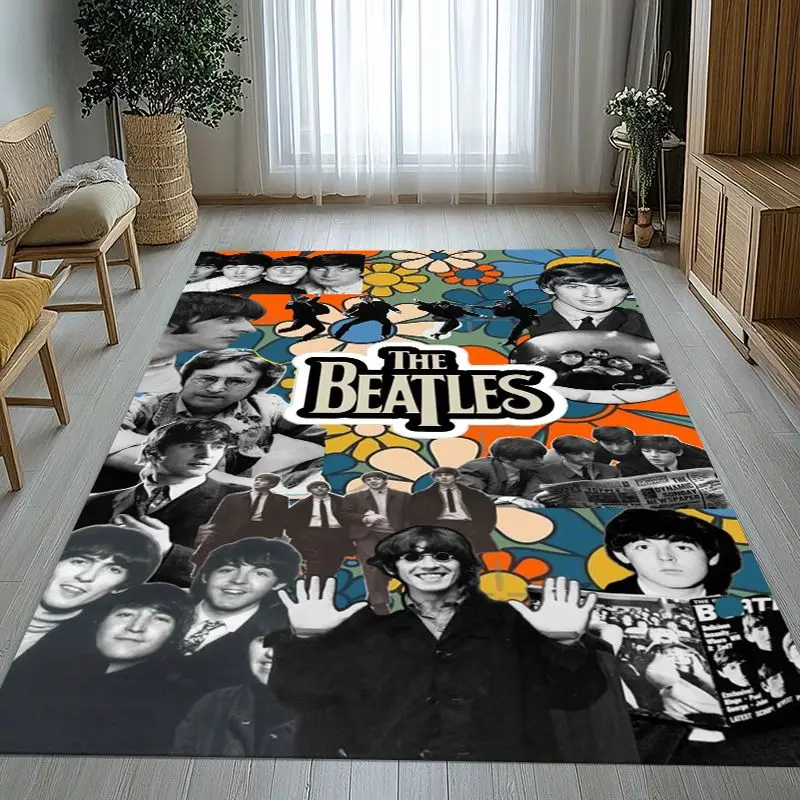 Fab Four The B-Beatles Abbey Road Rock Band Soft Non-Slip Large Area Rug for Living Room,Bedroom Carpet Mat for Sofa,Home Decor