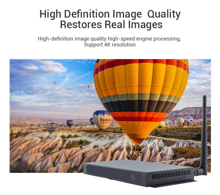 2GB DDR 16GB EMMC 궁극의 HD 미디어 플레이어 4K UHD 지원 안드로이드 미디어 플레이어 박스