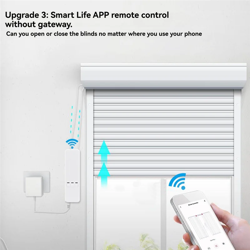

AAAEL-Tuya Wi-Fi Смарт-двигатель для рулонных жалюзи Электрическая цепь Привод затвора RF Дистанционный комплект Смарт-приложение через Alexa Google