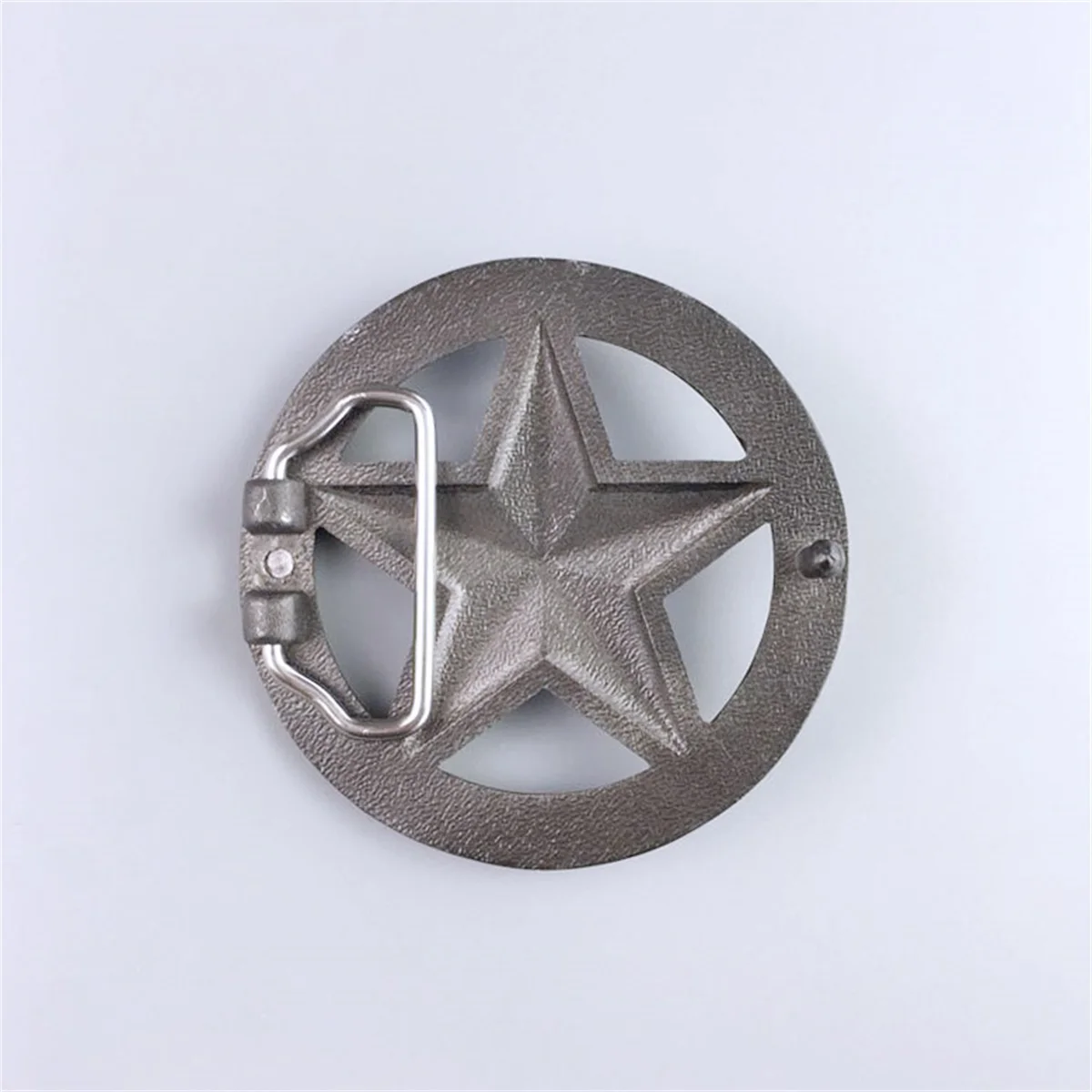 Antique Silver Circle Star Belt Buckle Gurtelschnalle Boucle de ceinture also Stock in US BUCKLE-T010AS Free Shipping