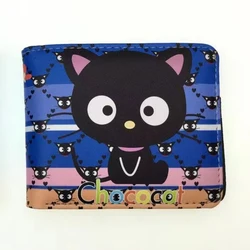 Cute Cartoon Wallet Chococat Leather Short Purse with Coin Pocket