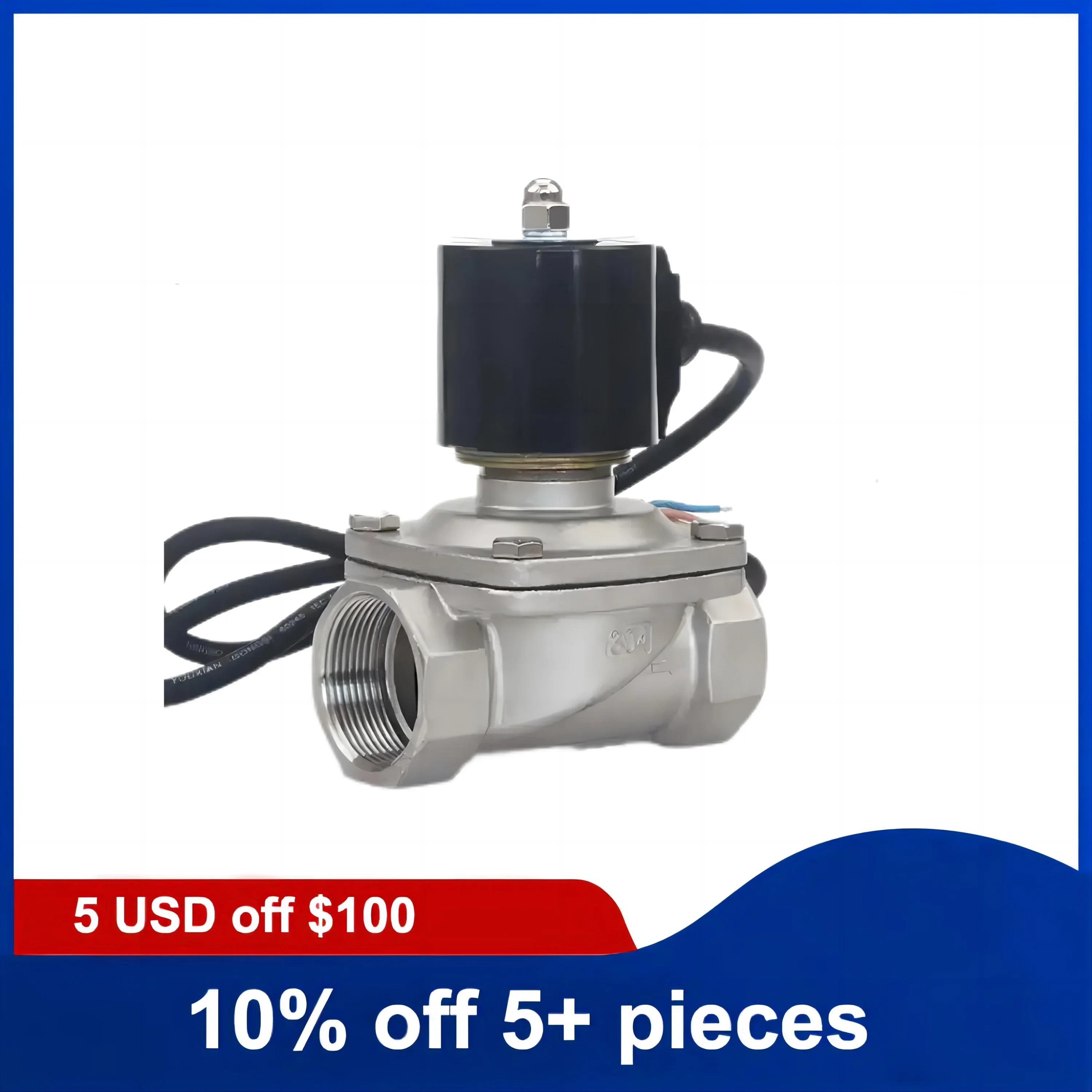 2'' 2A-50B Stainless Steel Normally Closed Fountain Solenoid Valve 220V 12V 24V Solenoid Valve For Underwater 