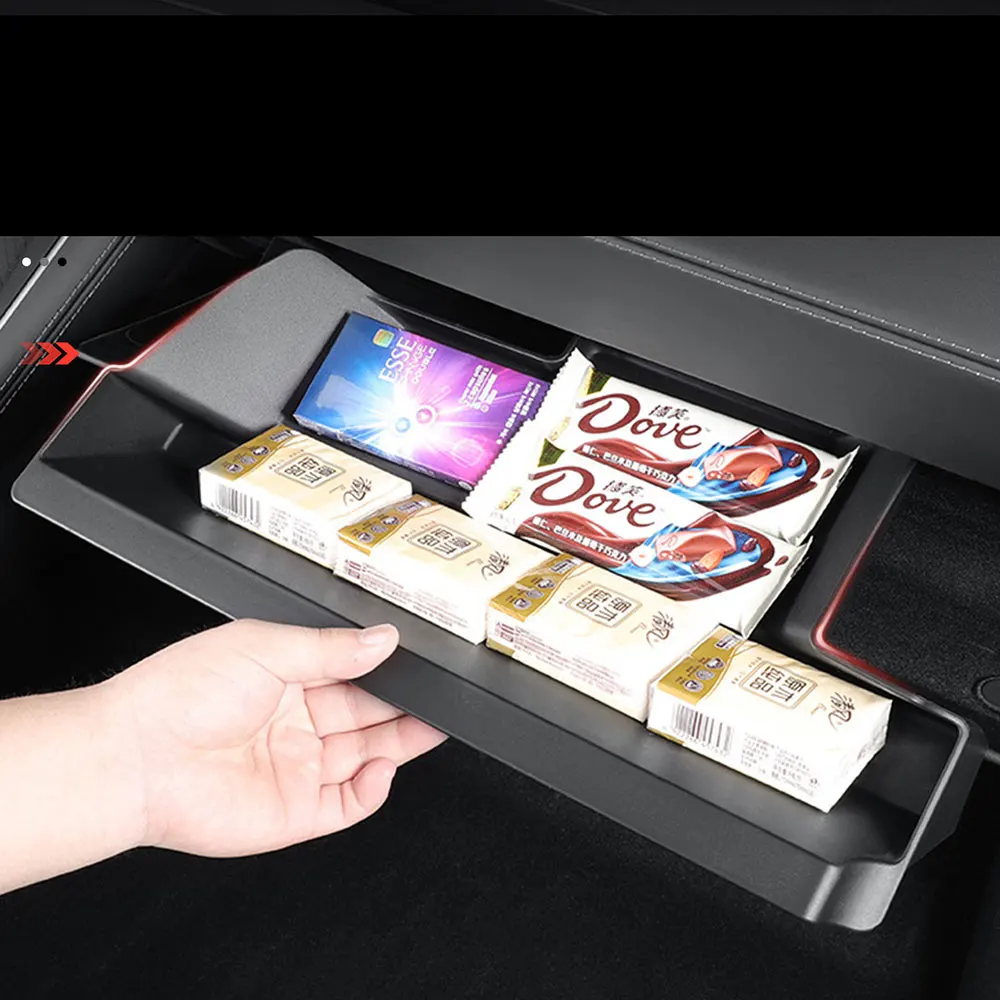 

Автомобильный ящик для хранения перчаток для Tesla Model Y Juniper 25-26 LHD Copilot, боковой лоток для хранения, органайзер для уборки, аксессуары для интерьера