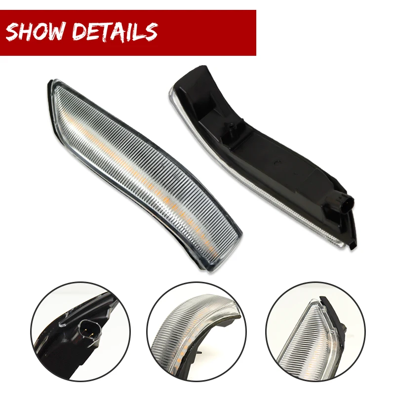 Car Amber Dynamic Blink LED Front Side Mirror Turn Signal Lights For Honda Accord CP1 CP2 CP3 2008-2013 For Acura RL 2005-2009