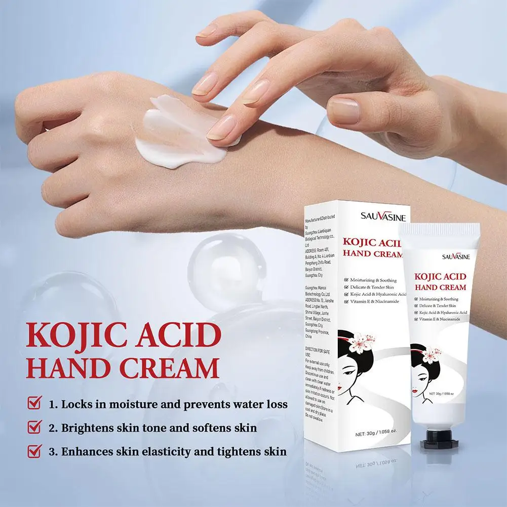 Kojic Acid Fade Dull Hand Cream Body Fast Smooth Nourish Brightening Skin Moisturizing Black Skin Care Cream Lightening Z1A5