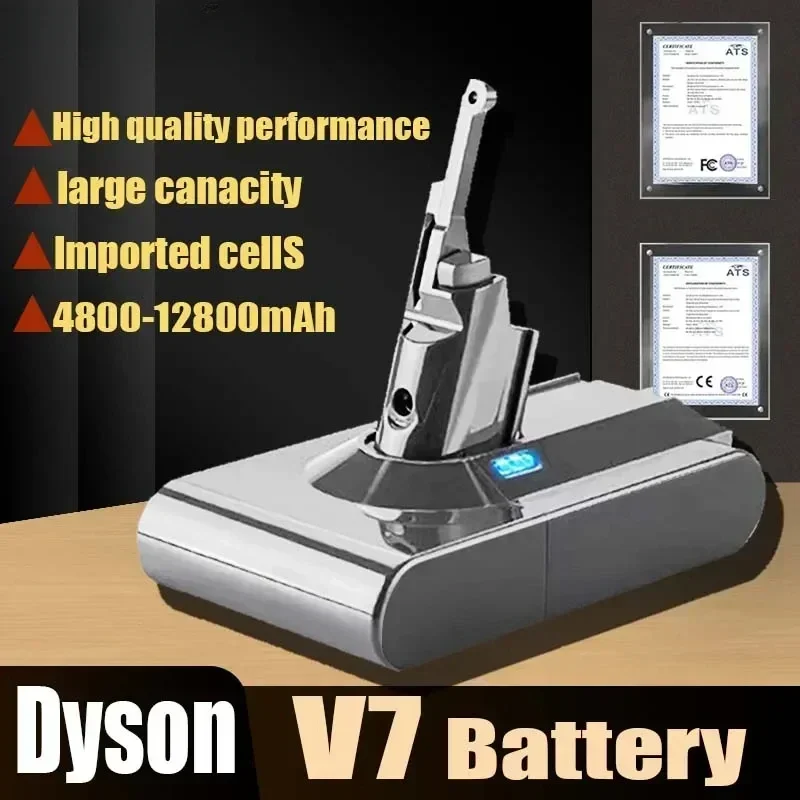 Nouvelle batterie Dyson V7 21.6V 12800mAh li-lon batterie Rechargeable pour batterie Dyson V7 Animal Pro remplacement d'aspirateur